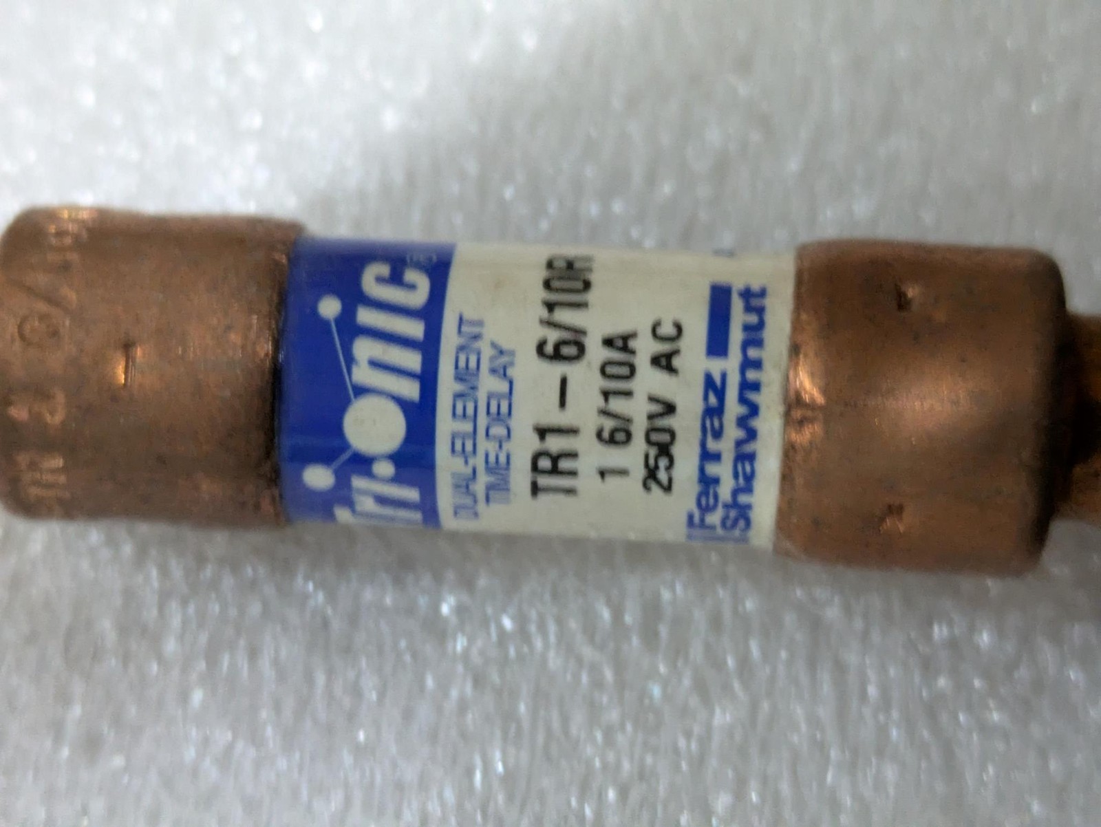 Ferraz Shawmut TR1-6/10R Tri-Onic Time-Delay Fuse 1.6A 250VAC RK5 3/order