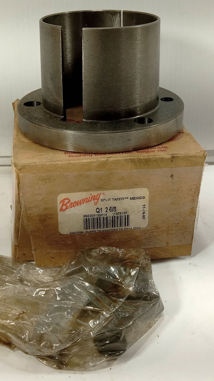 1 NEW BROWNING 1079136 Q1 2 5/8 SPLIT TAPER BUSHING NIB ***MAKE OFFER***