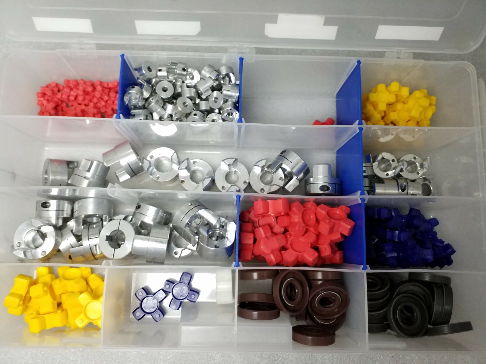RULAND MANUFACTURING ASSORTED JAW COUPLING HUBS, SPIDERS, SEAL, AND RADIAL SHAFT