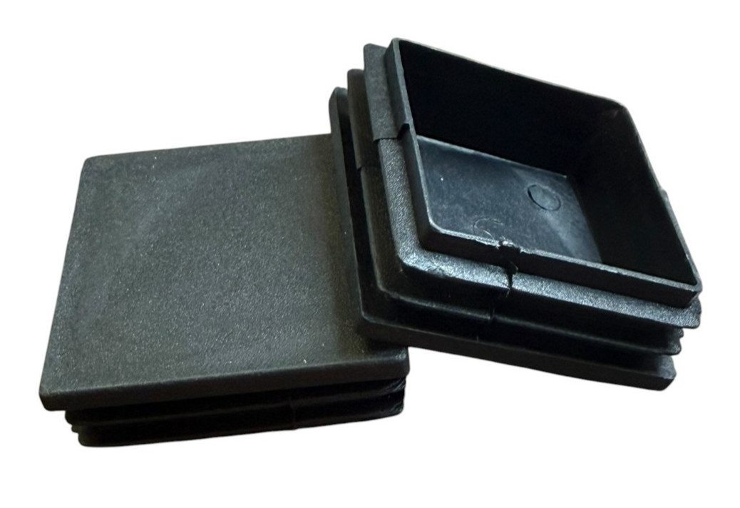 20 Pack 2″ Square Plastic Finishing Plug Caps Tube End Insert Black