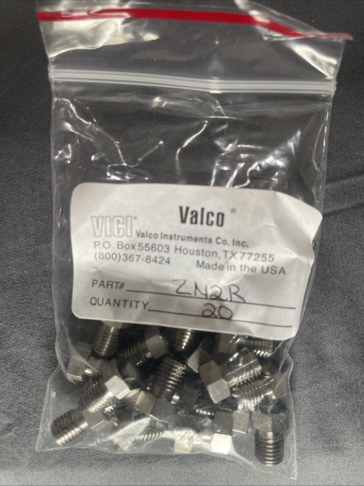 NEW 20 Pack VICI VALCO ZN2R 1/8″ .57” nut