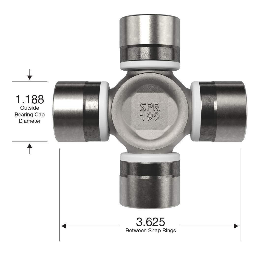 Spicer Life 1350 Series Universal Joint Non Greaseable OSR 1.188 Inch
