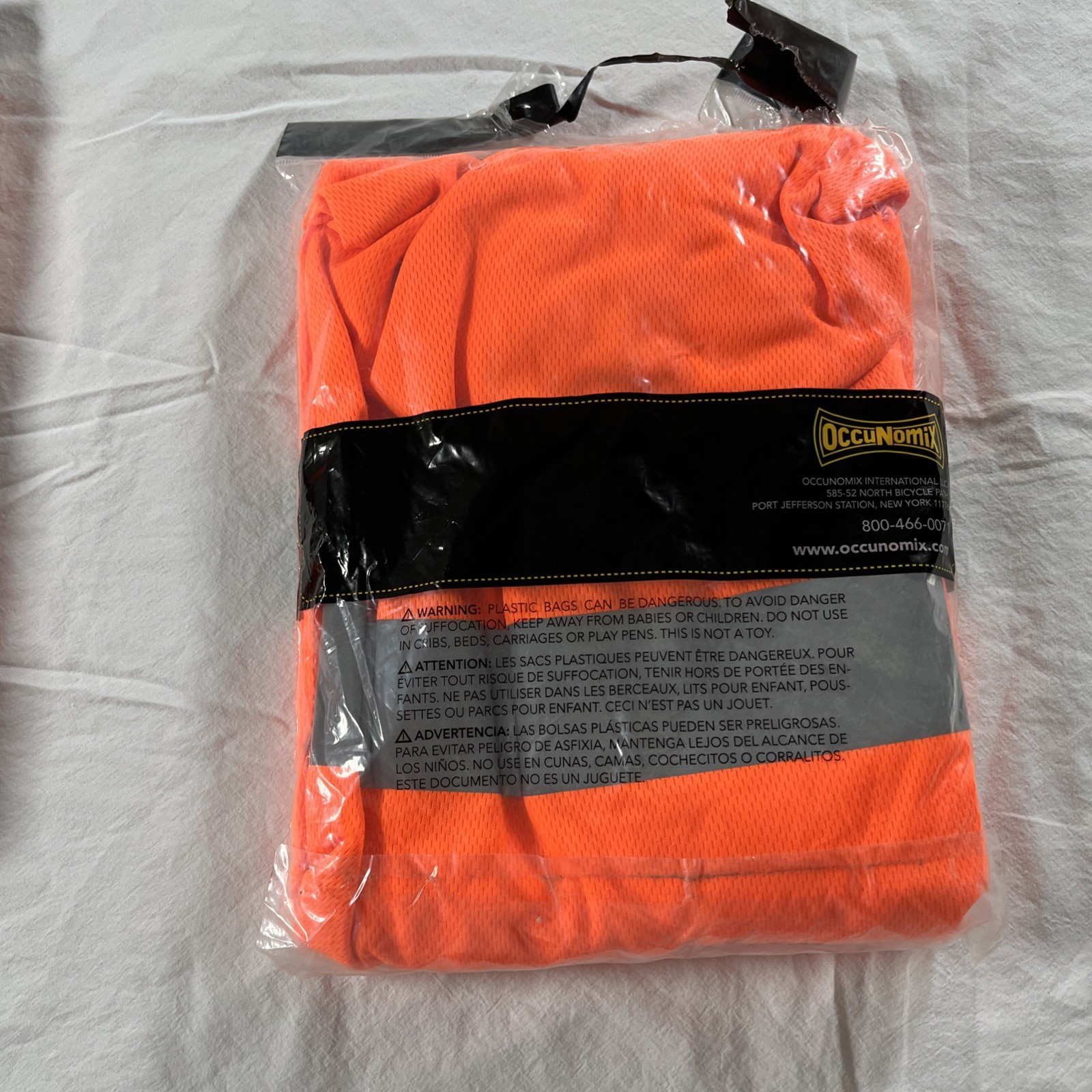 Occunomix Lux-Lst2bx-O3x Long Sleeve T-Shirt, 2, R, Polyester, Orange, 3X Newx2