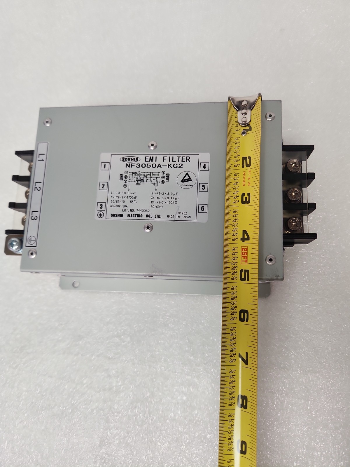 Soshin EMI Filter NF3050A-KG2 250Vac 50A