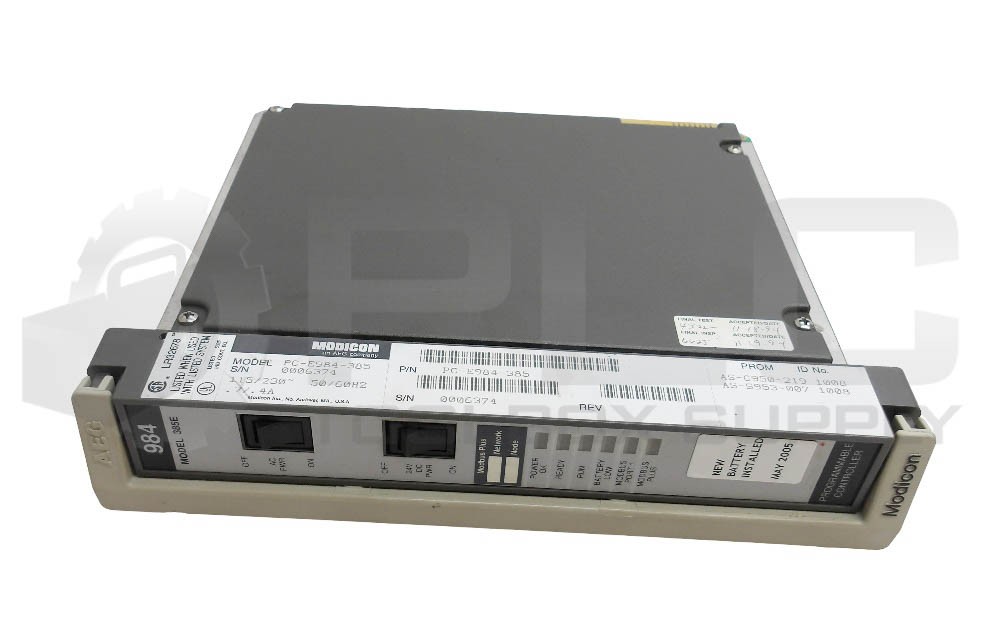 MODICON PC-E984-385 PROMGRAMMABLE CONTROLLER 115/230V .7/.4A