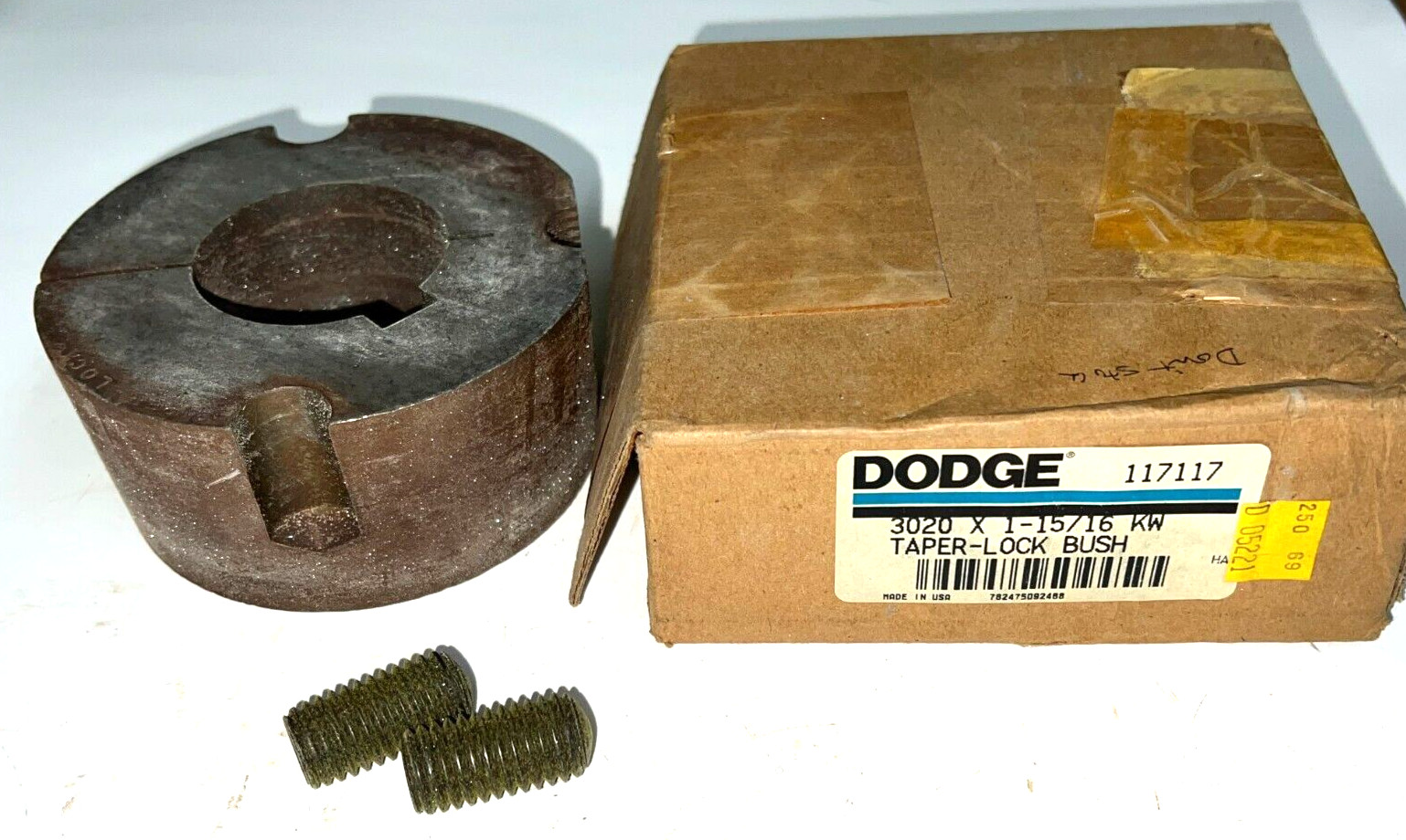 BALDOR DODGE TAPER LOCK BUSHING 117117 SERIES 3020 1-15/16″ BORE 4-1/4″ OD