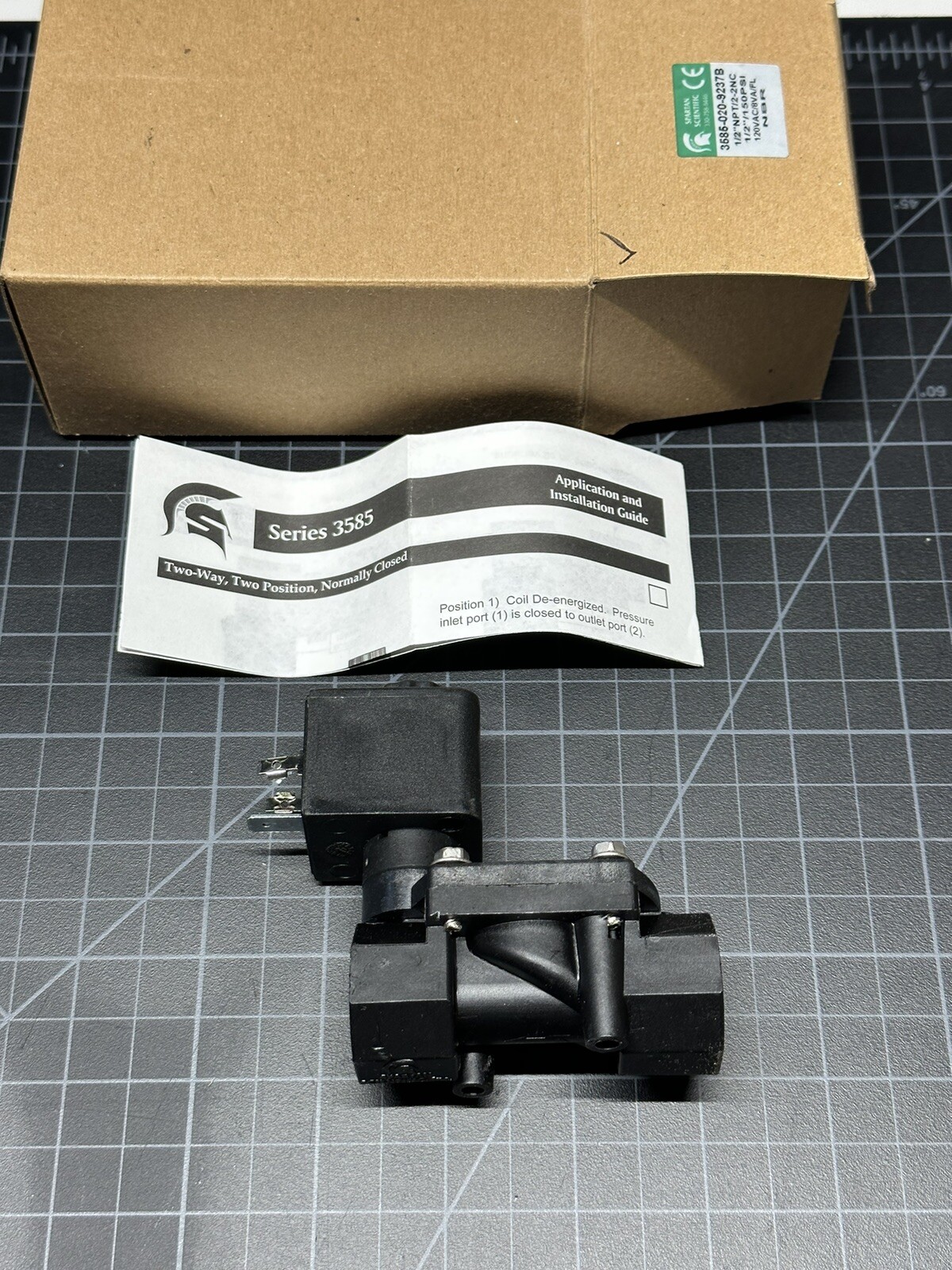 Spartan Scientific Solenoid Valve – 1/2″ NPT 2NC 120VAC 150PSI – 3585-020-9237B