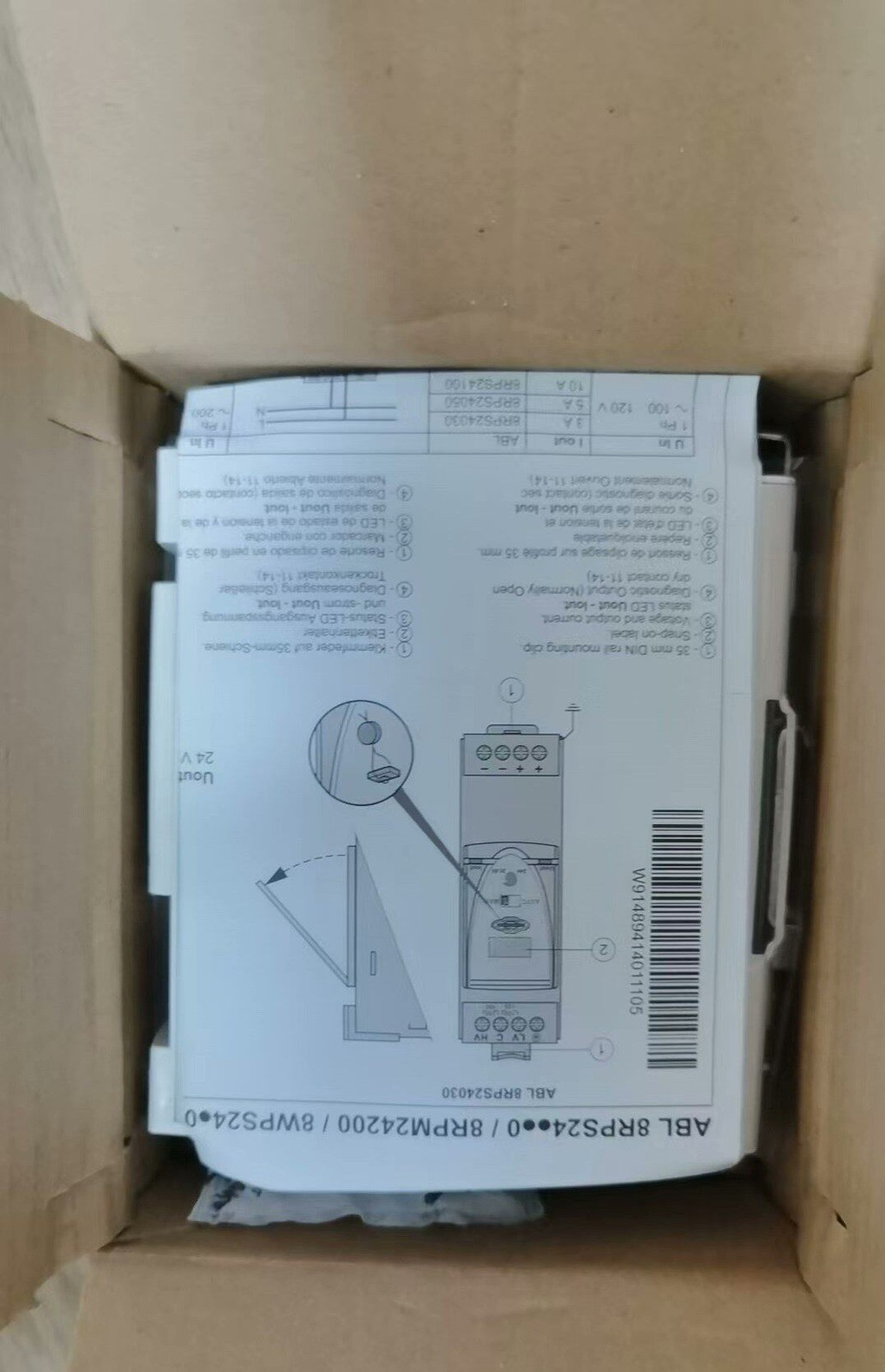 1PCS NEW Schneider ABL8RPS24050 100-500VAC 24VDC 5A Switching Power Supply AD