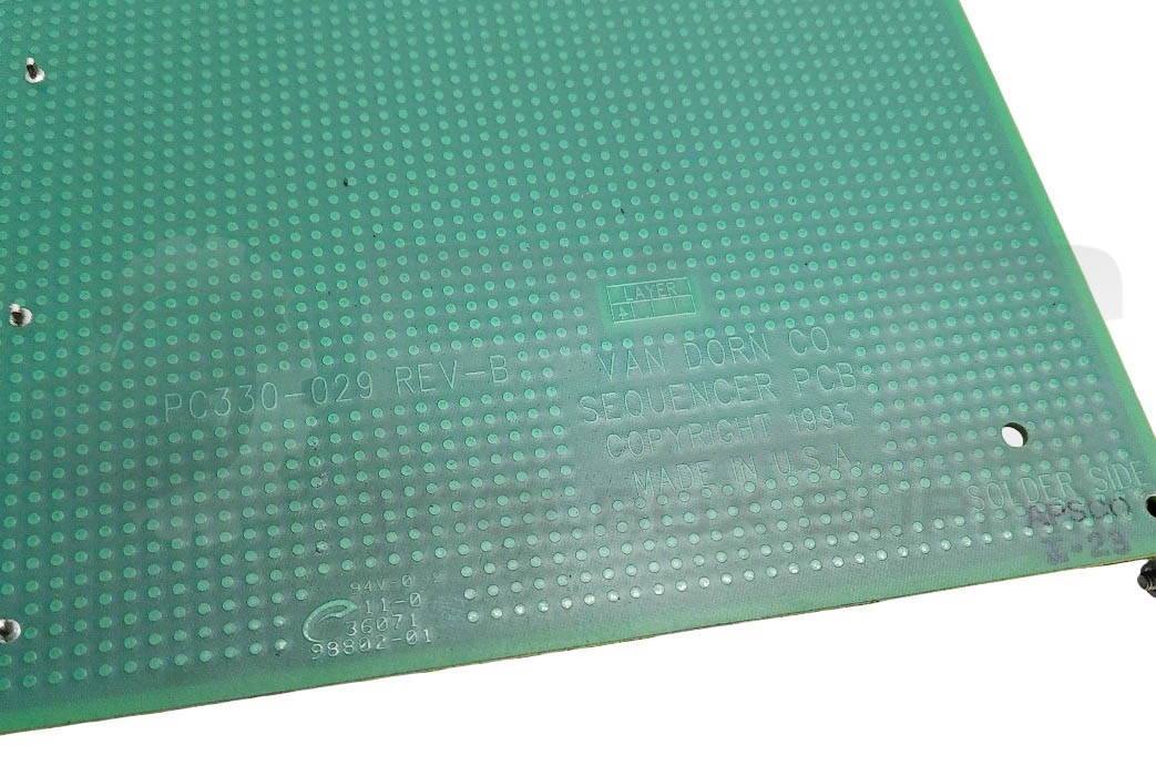 VAN DORN ASSY 330029 REV B SEQUENCER PCB BOARD CARD, PC330-029