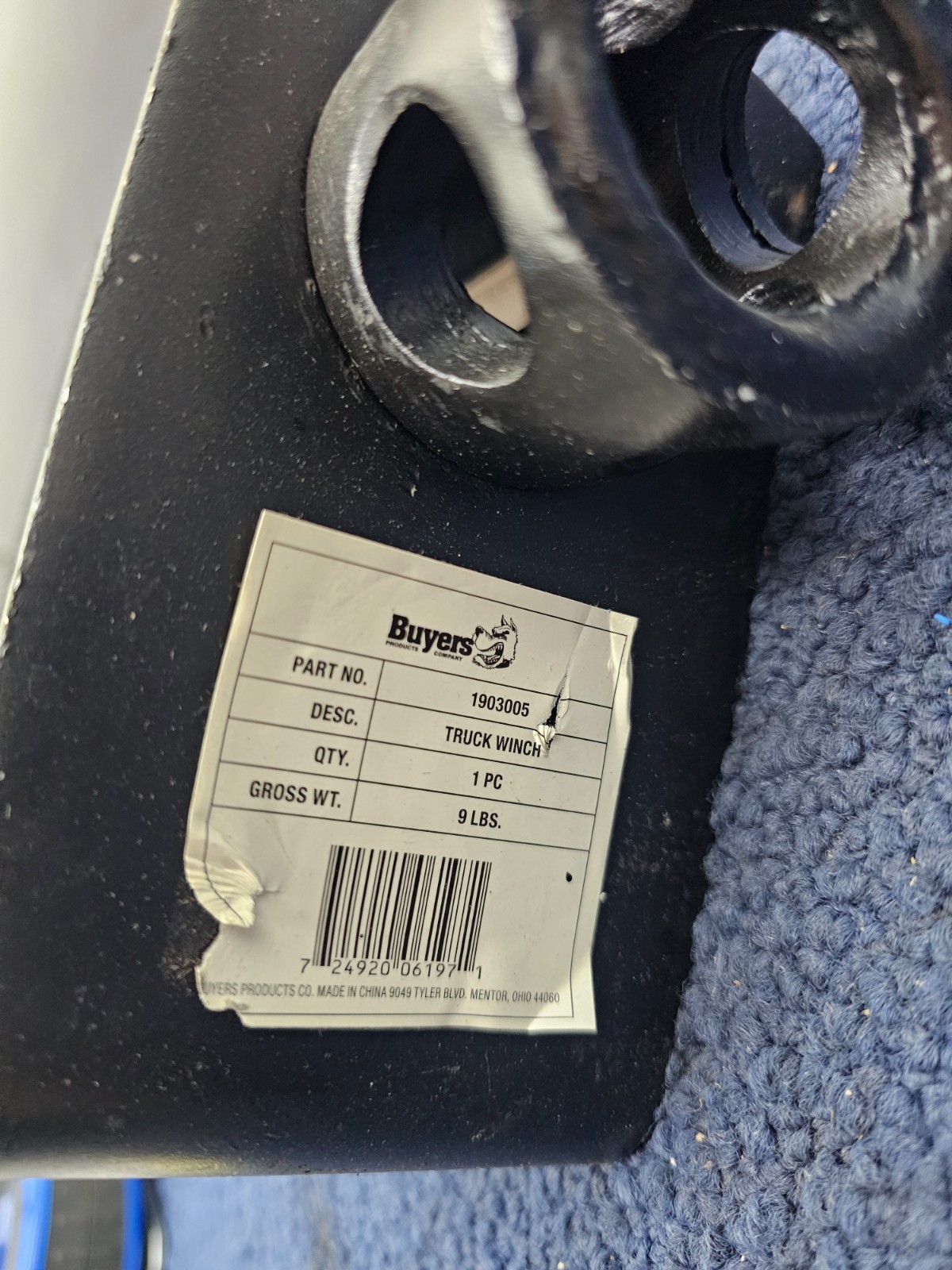 Buyers Products 1903005 Weld-On Trailer Winch, Right Handed, WLL 5,500, Steel