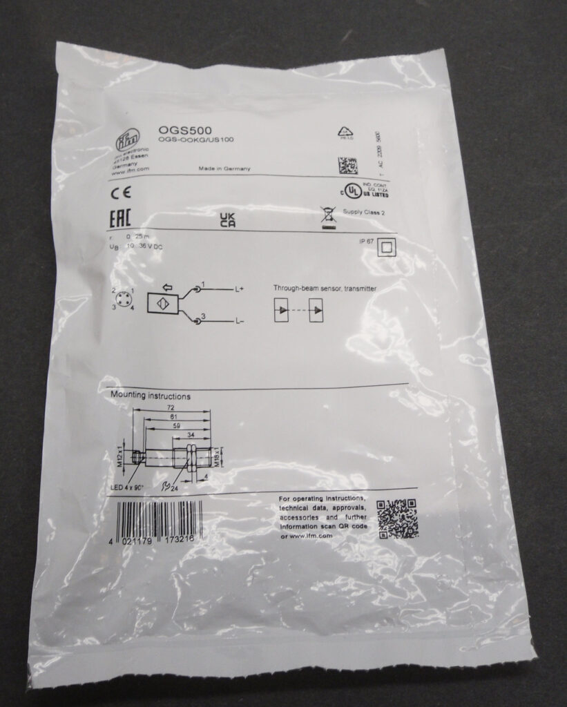 SEALED NEW IFM ELECTRONIC OGS-OOKG/US100 SENSOR TRANSMITTER OGS500