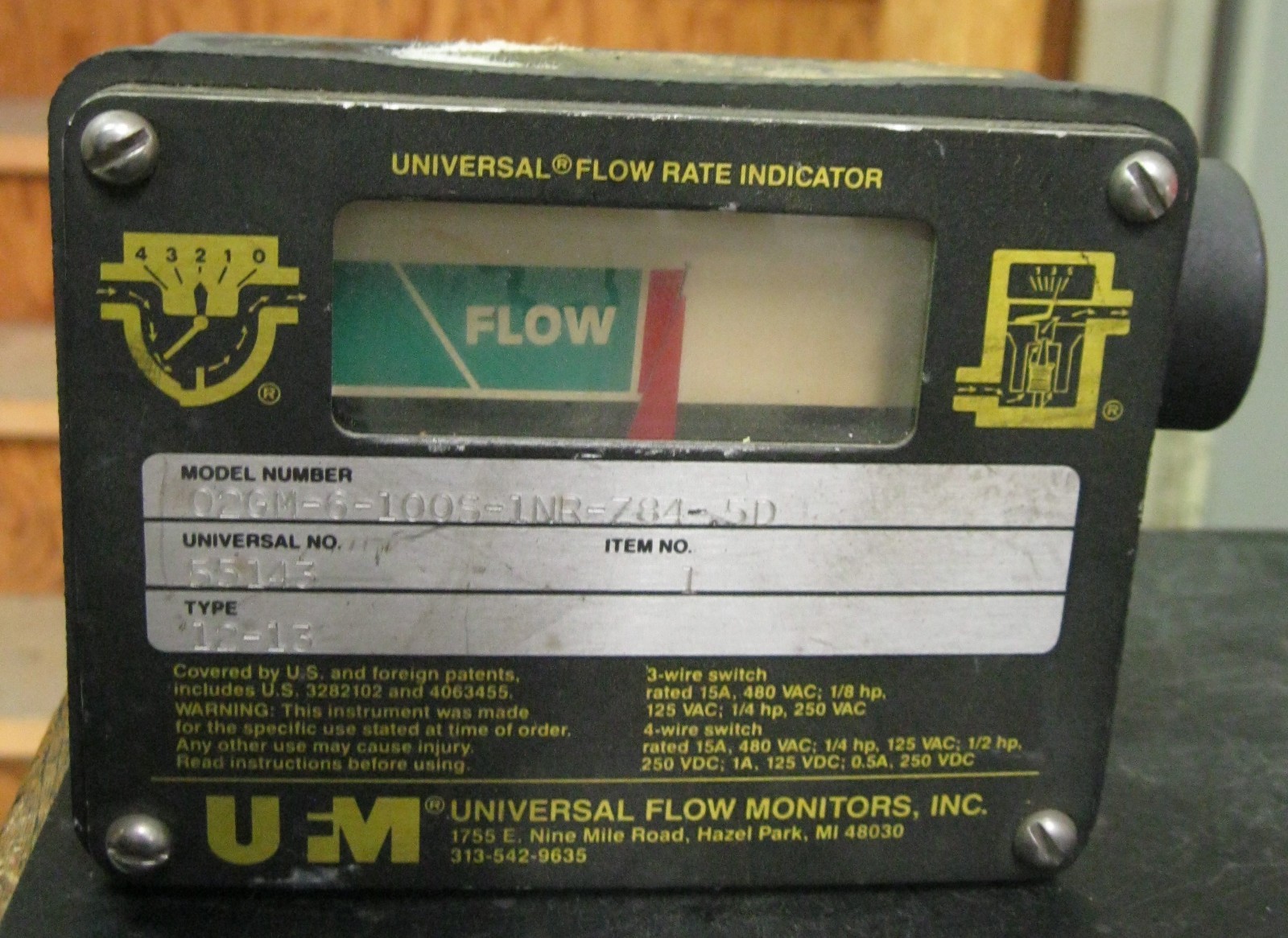 Universal Flow Monitors 02GM-6-100S-1NR-Z84-5D Universal Flow Rate Indicator