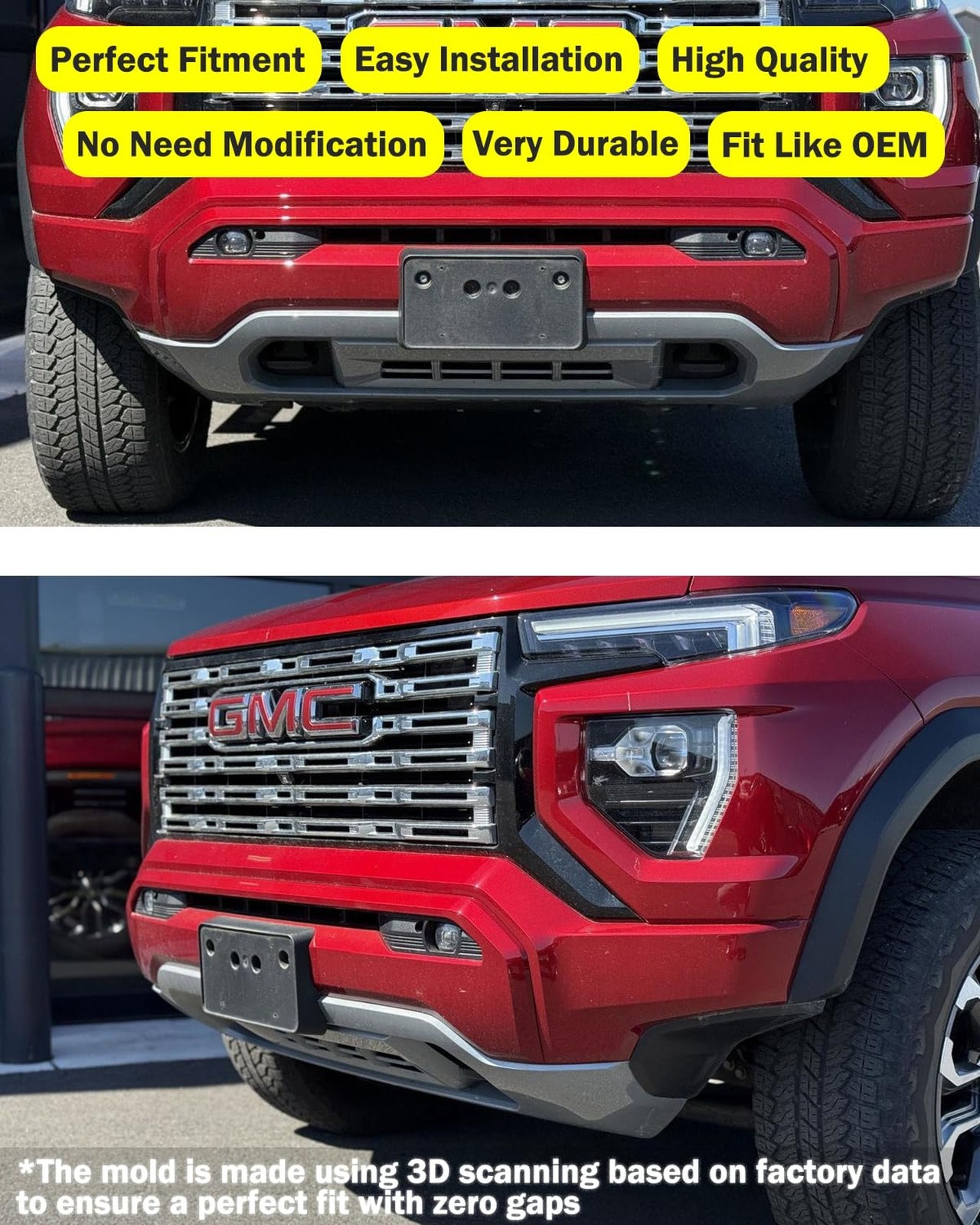 Front License Plate Frame for GMC Canyon 2023 2024 2025 2026 Front Bumper Lic…