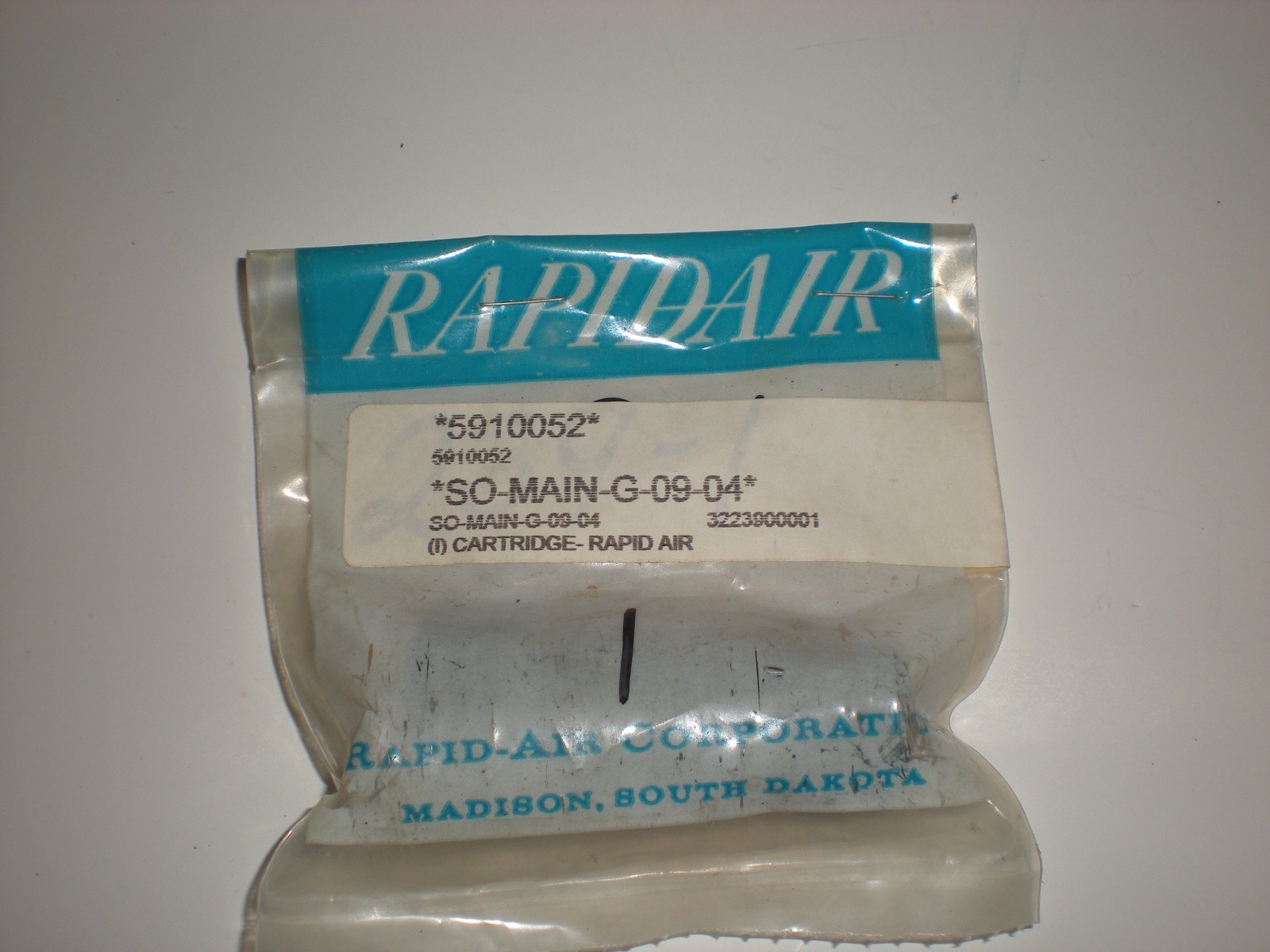 RAPIDAIR 5910052 SO-MAIN-G-09-04 CARTRIDGE ASSEMBLY NEW