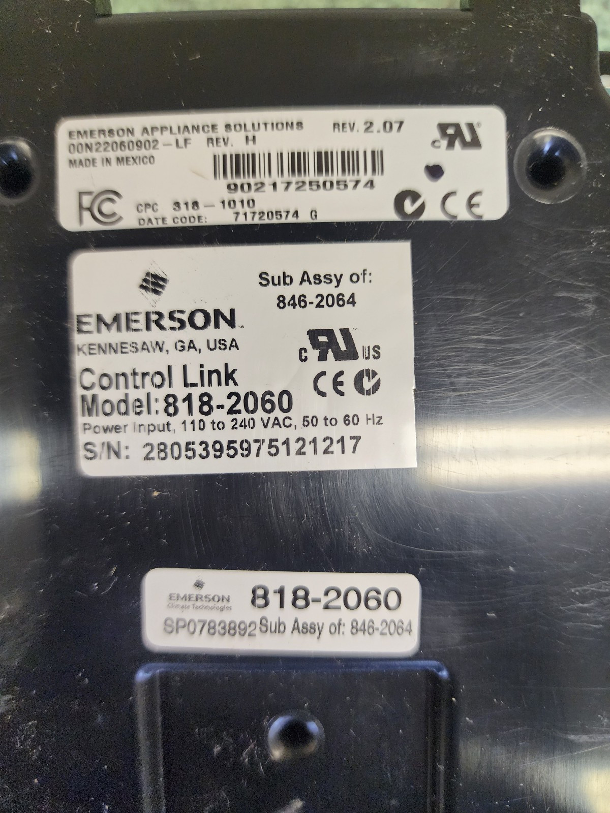 Emerson Climate Control Link Case Display 818-2060 w/ 618-1120 Expansion Board