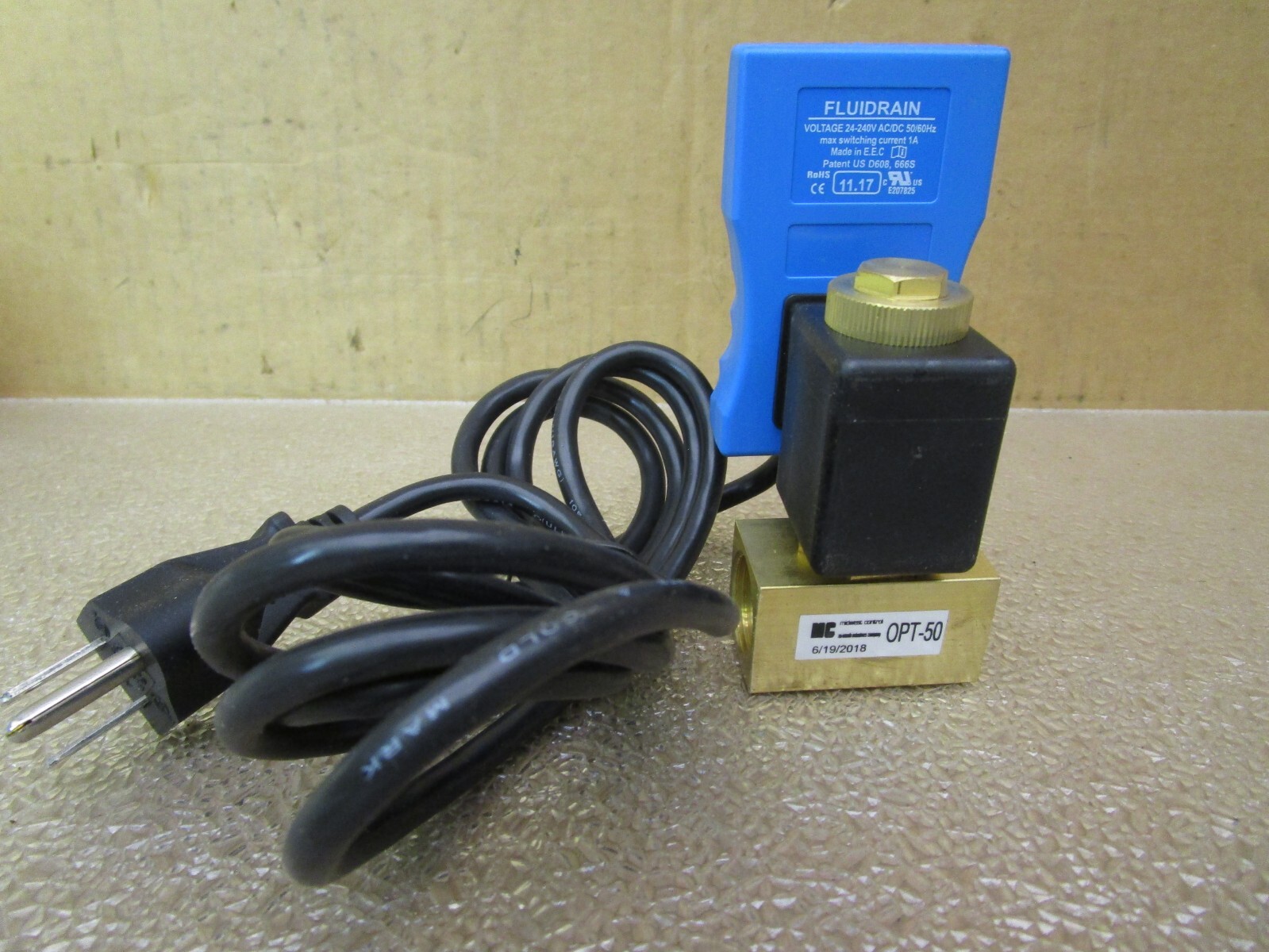 New Open Box Midwest Control OPT-50 1/2″ NPT/115VAC/230PSI 51772HM