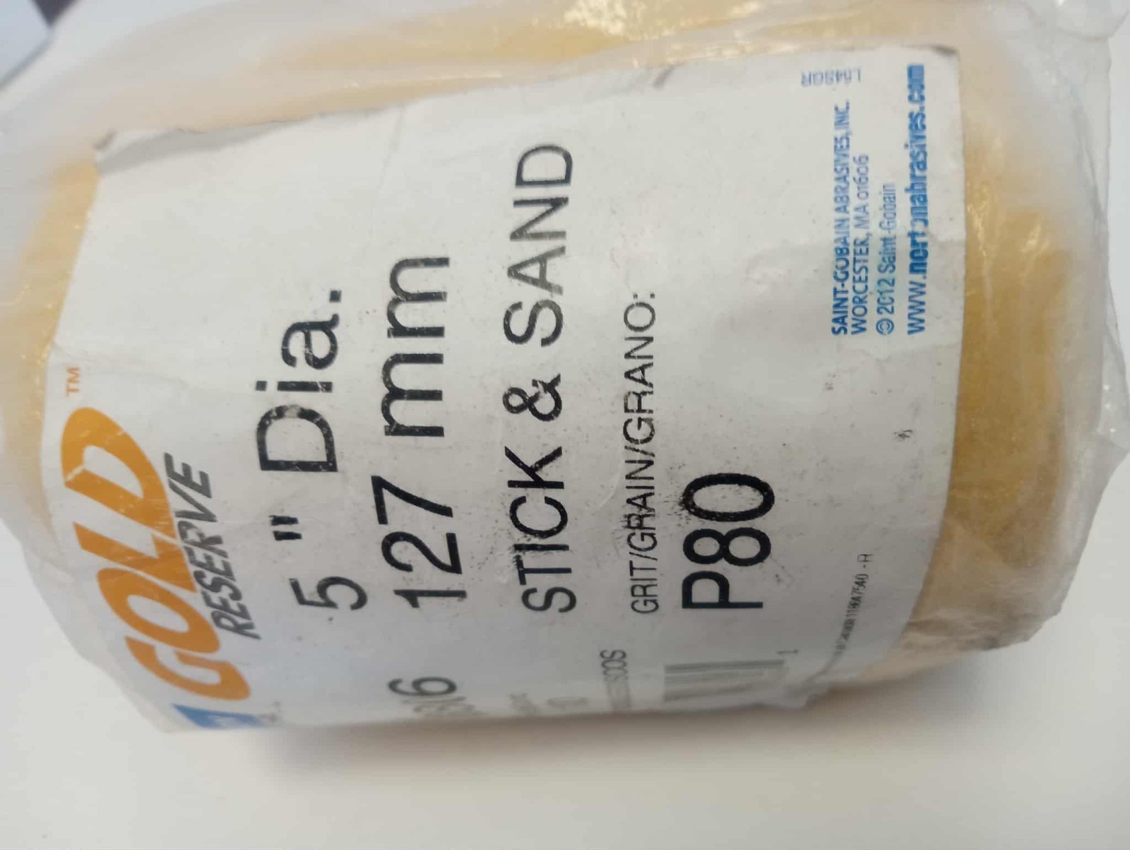 Norton 66261183806 5″ Dia PSA Disc Roll: 80 Grit, Aluminum Oxide (100/bag)