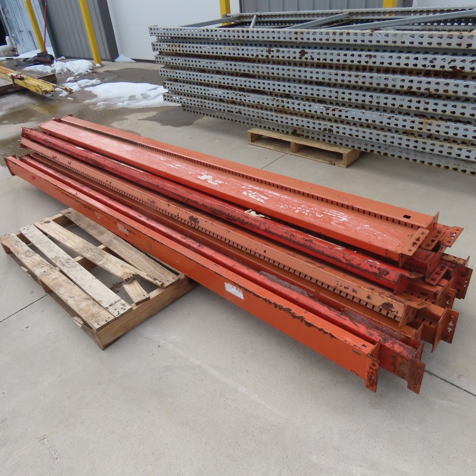 42″ Shaved Pin/Teardrop Warehouse Pallet Racking Beam Upright Decking 12-Section