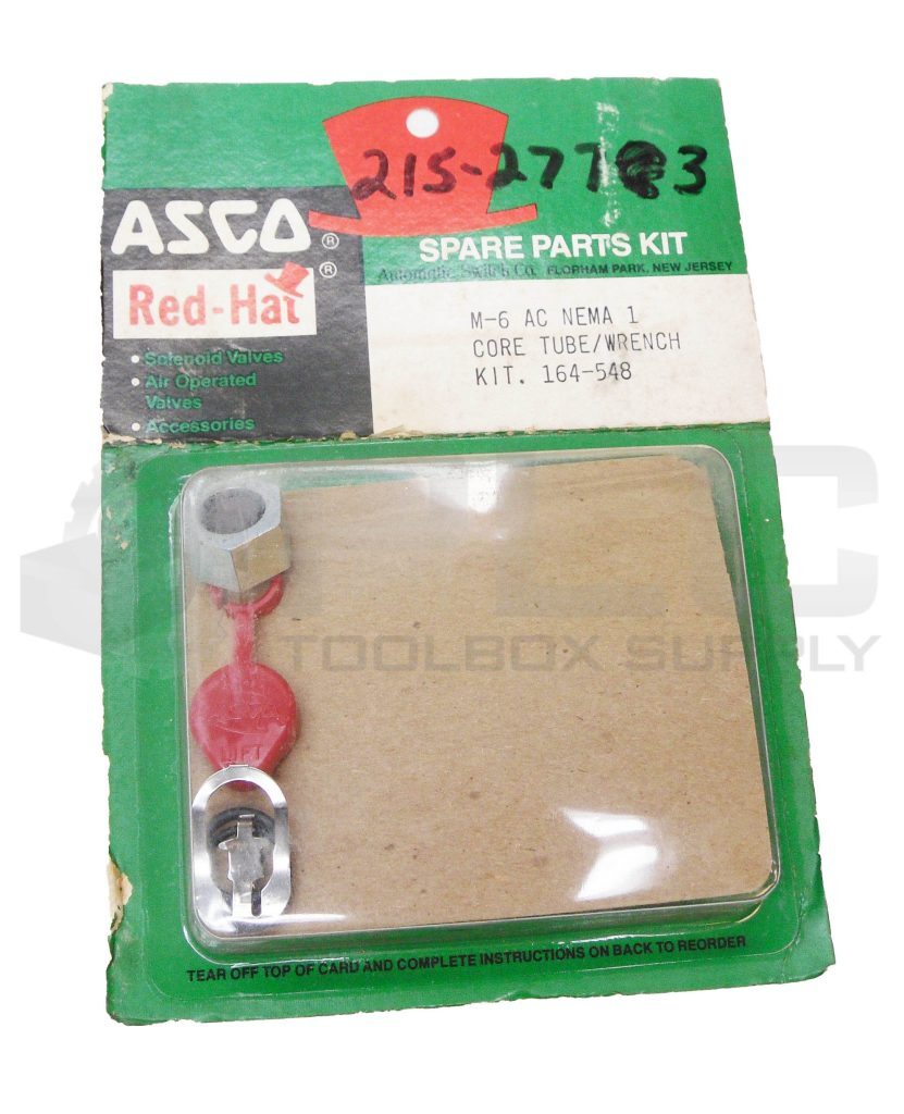 SEALED NEW ASCO 164-548 CORE/TUBE WRENCH KIT M-6 AC *READ*