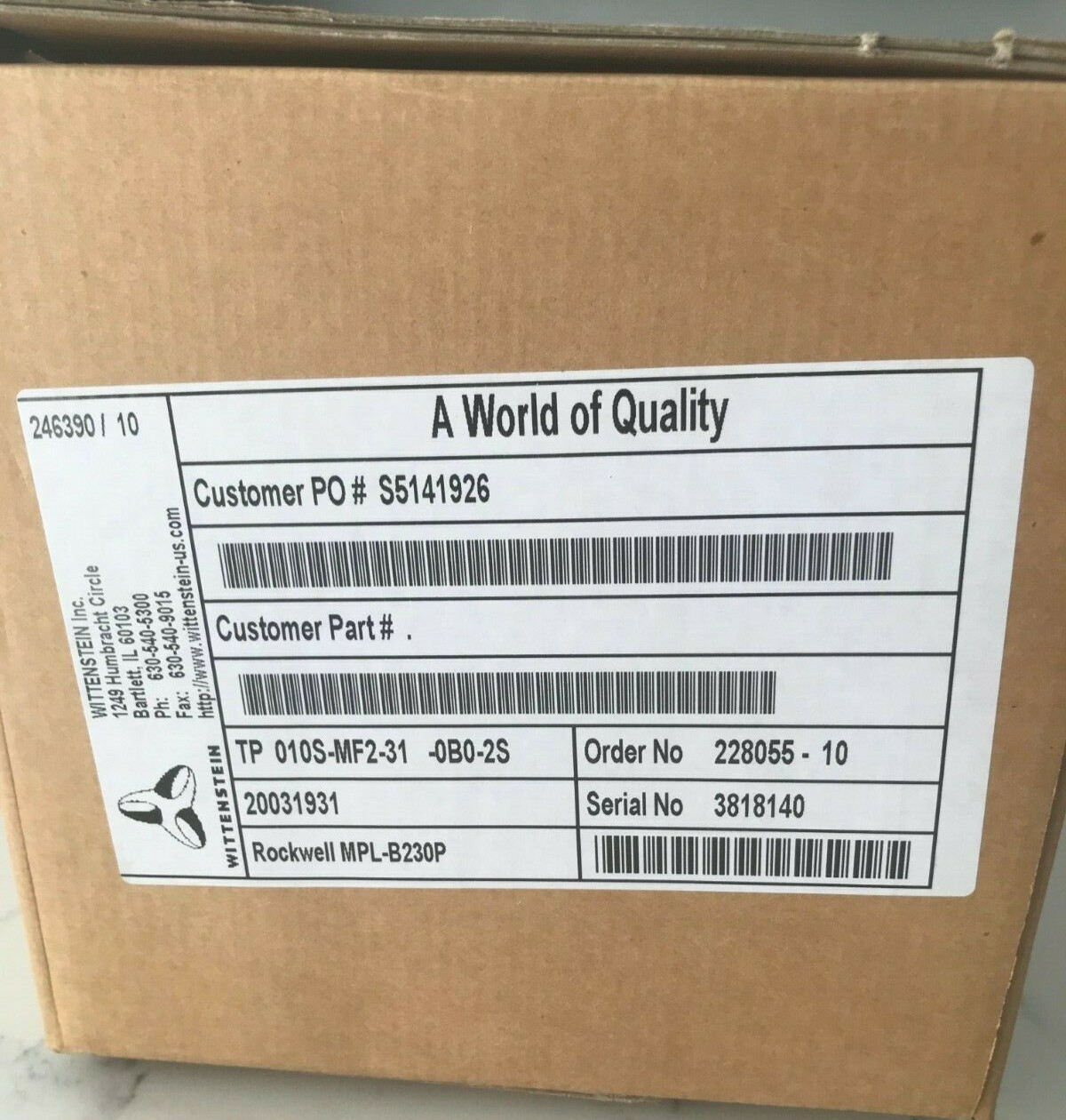 NEW WITTENSTEIN MOTOR TP010S-MF2-31-0B0-2S