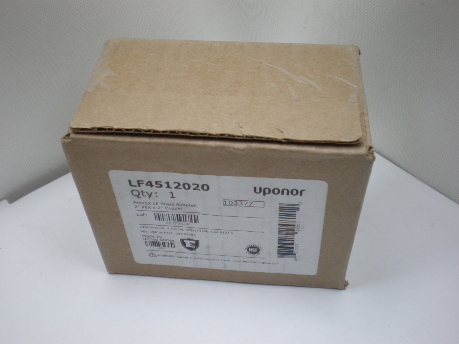 Uponor LF4512020 ProPEX 2 in. Brass PEX Expansion x Female Sweat Adapter