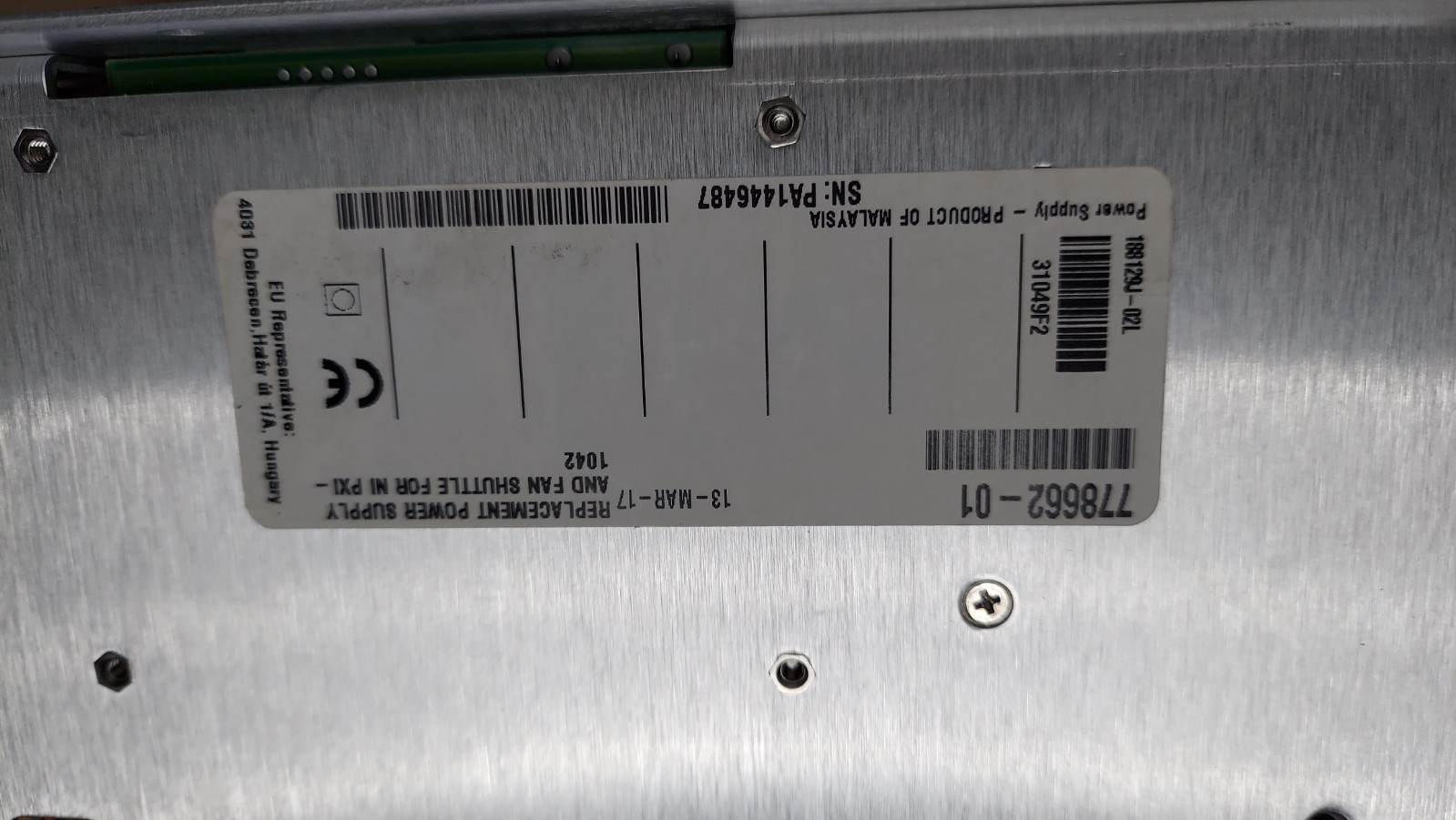 New National Instruments PXI-1042 778662-01 188129J-02L Power Supply Shuttle