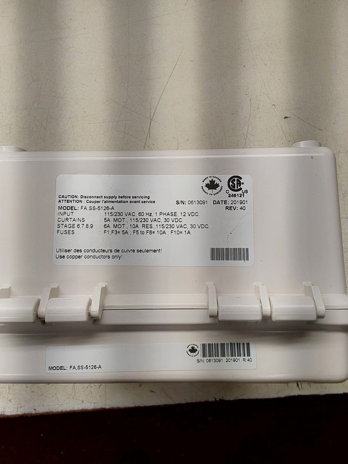 Munters Corporation TW1259 Aerotunnel 1.8 Aerotech SS5126A New
