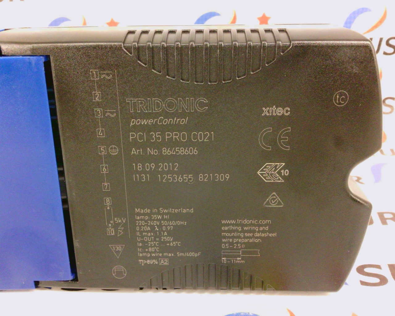 NSSP Tridonic PCI 35 PRO C021 86458606 Electronic Ballast 35W Metal Halide Lamp