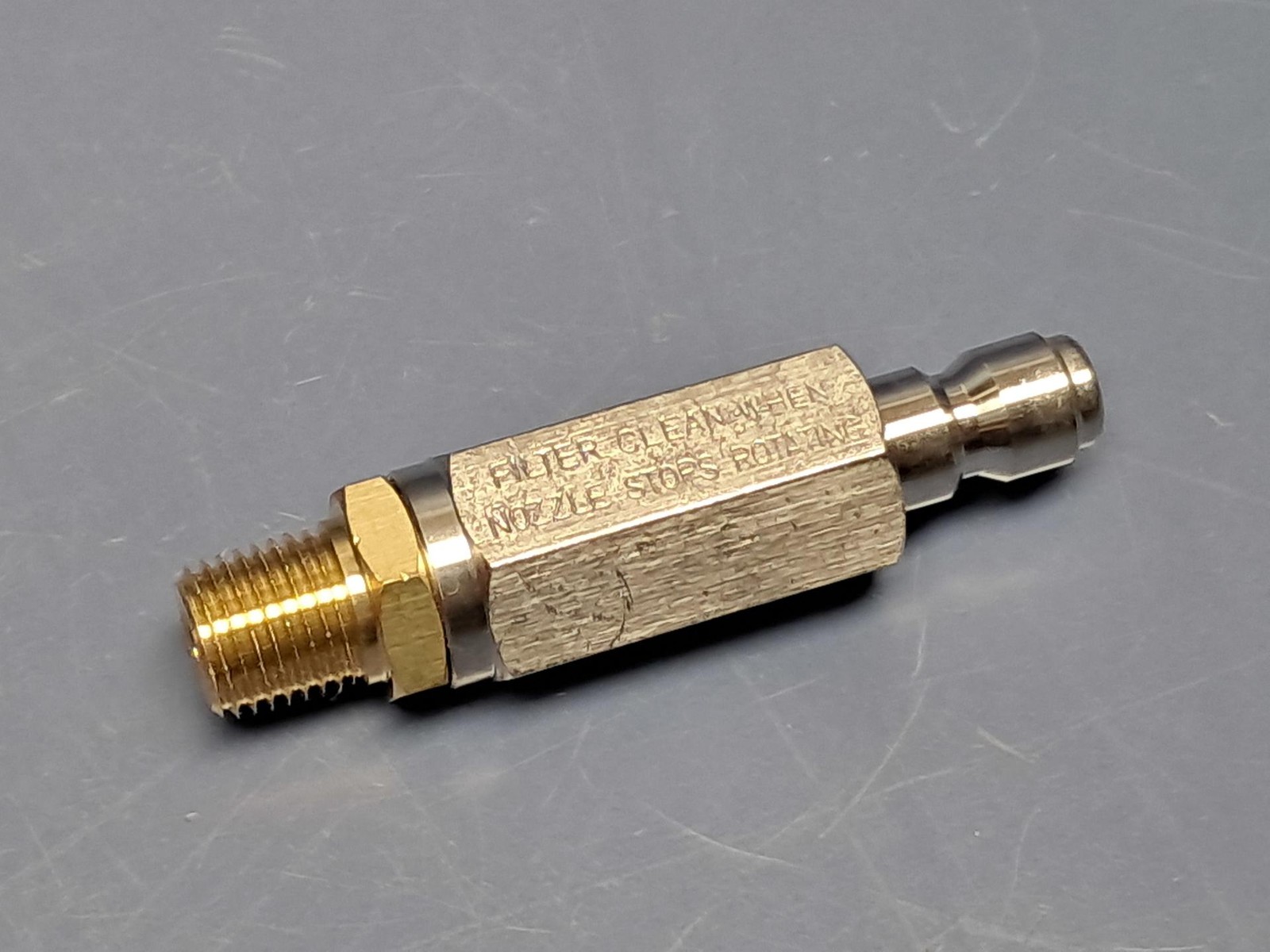Comet 8402.0334.00 High Pressure Inline Filter 5000 PSI 1/4″ QC Plug x 1/4″ MPT