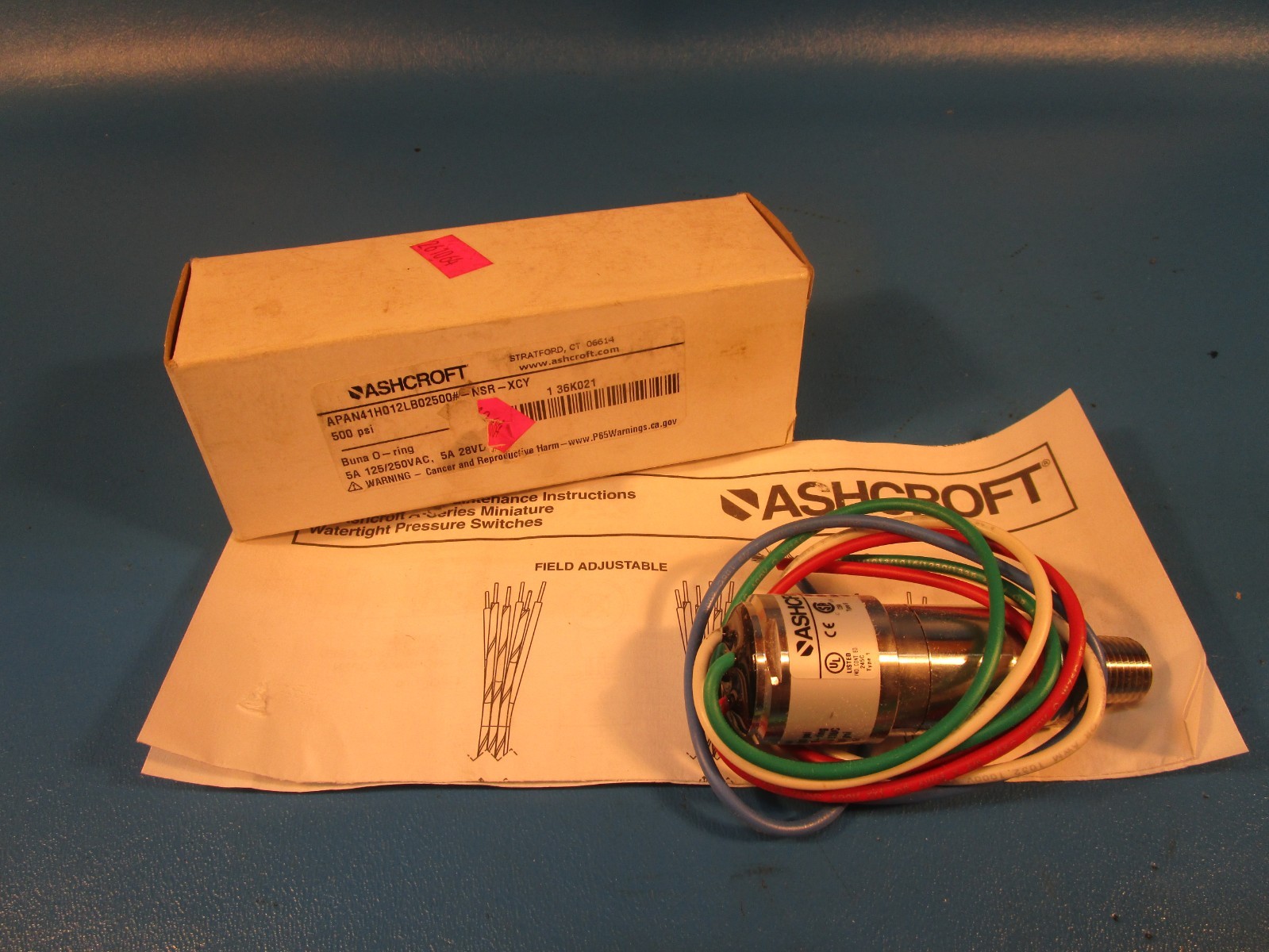ASHCROFT APAN71H012CB02500#-NSR-XCY, Explosion Proof Pressure Switch