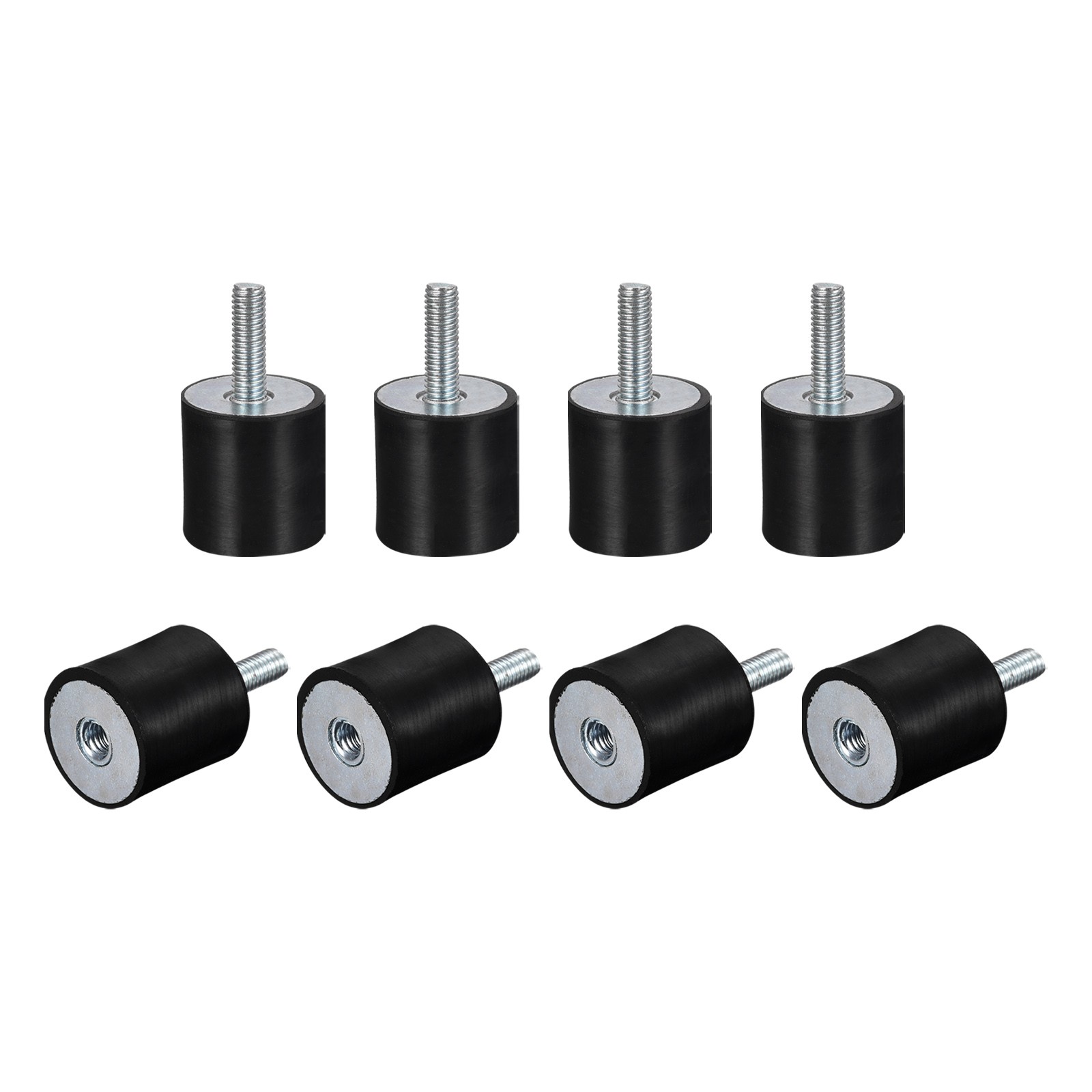 Rubber Mount 12pcs M5 Male/Female Vibration Isolator Shock Absorber, D20mmxH20mm