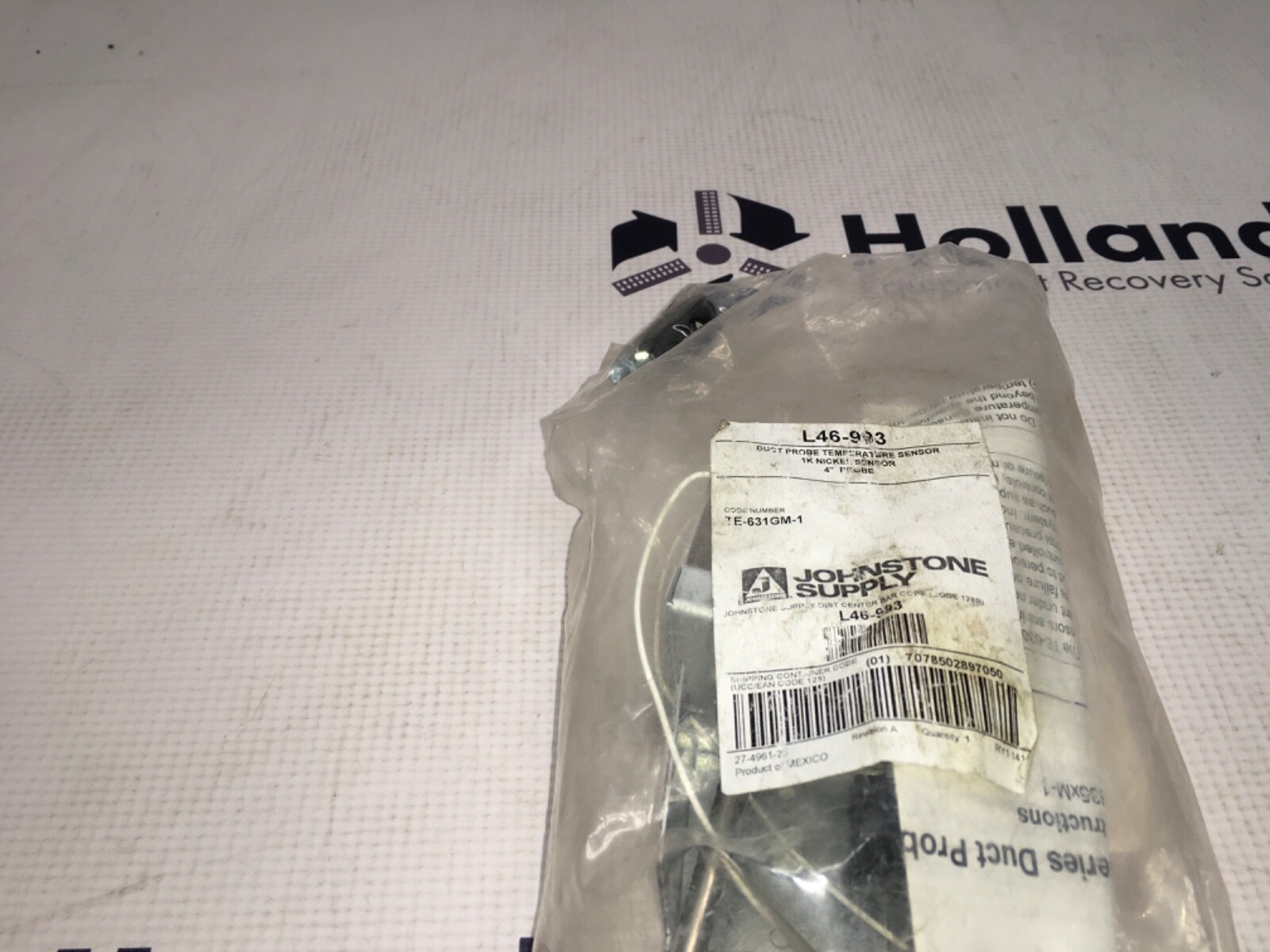 Johnstone Supply, Duct Probe Temperature sensor, L46-993, TE-631GM-1, LG-1588
