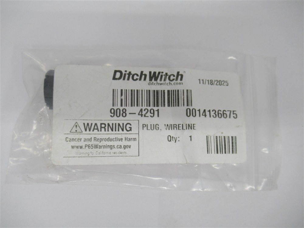 Ditch Witch 908-4291 , Wireline Plug