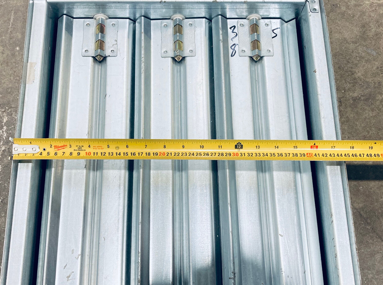 UNUSED GREENHECK MBD-15 GALVANIZED MANUAL BALANCING DAMPER 38″X18″ MULTI-BLADE