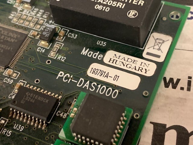 Measurement Computing 16 Channel Analog Input Board – PCI-DAS1000 w/Warranty