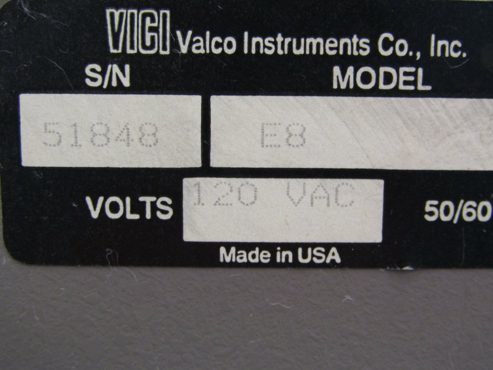 VICI Valco Instruments Model E-8 E8 w/ 8 Port Stream Select