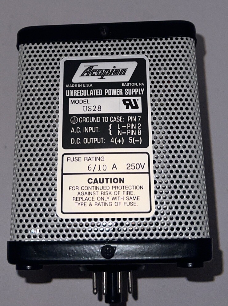 ACOPIAN US28 UNREGULATED POWER SUPPLY
