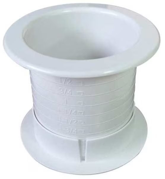 Fastcap Dual Sided Grommet, Wht, 2.5In D