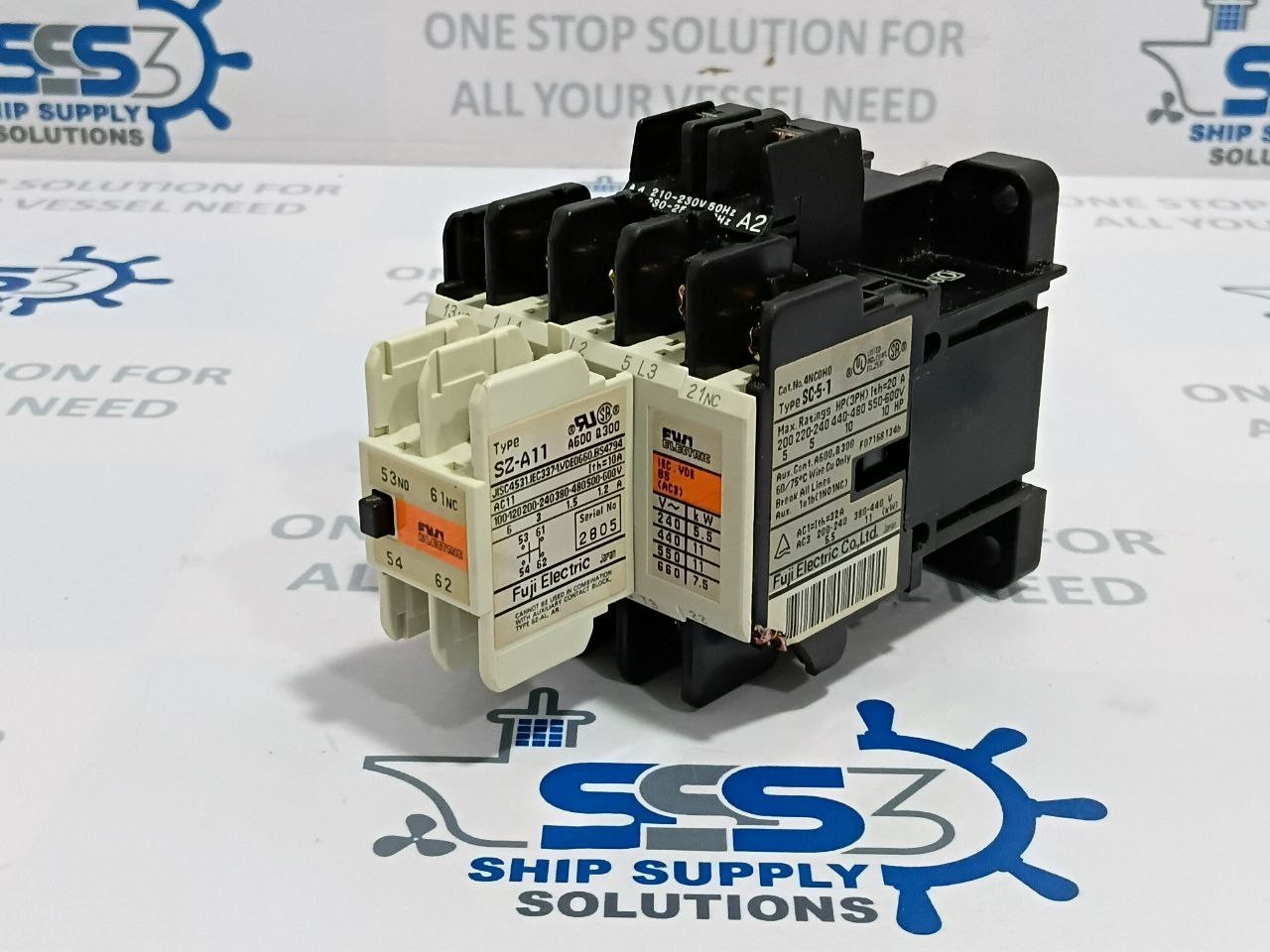 Fuji SC-5-1 [19] Contactor With Aux. Relay SZ-A11 Coil Vol. 210V/250V 50/60Hz
