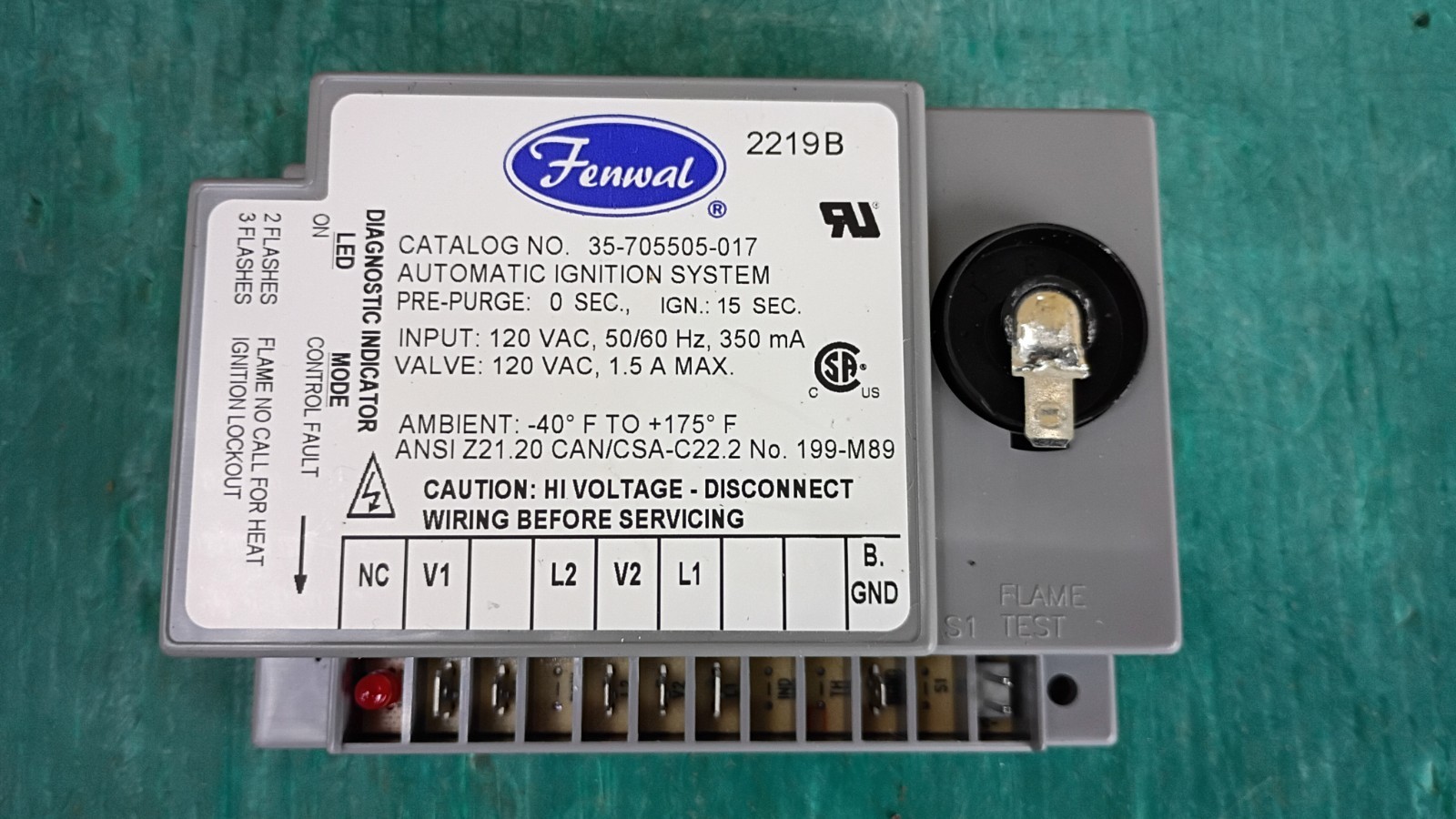 Fenwal 35-705505-017 Direct Spark Ignition Control Module Alto Shaam 5010046