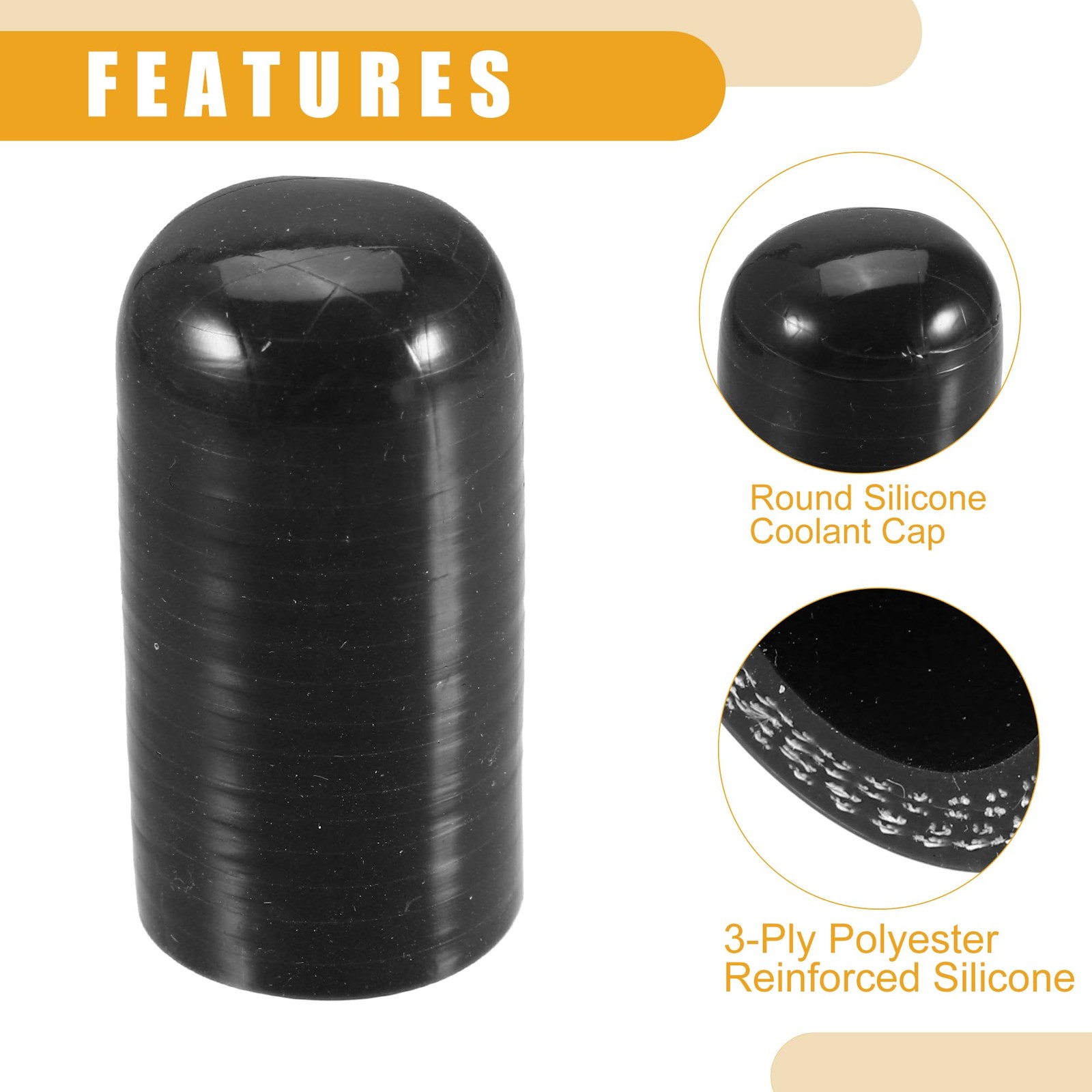 1Pc 25mm 0.98″ ID Universal Silicone Coolant Cap Intake Vacuum Hose End Plug …