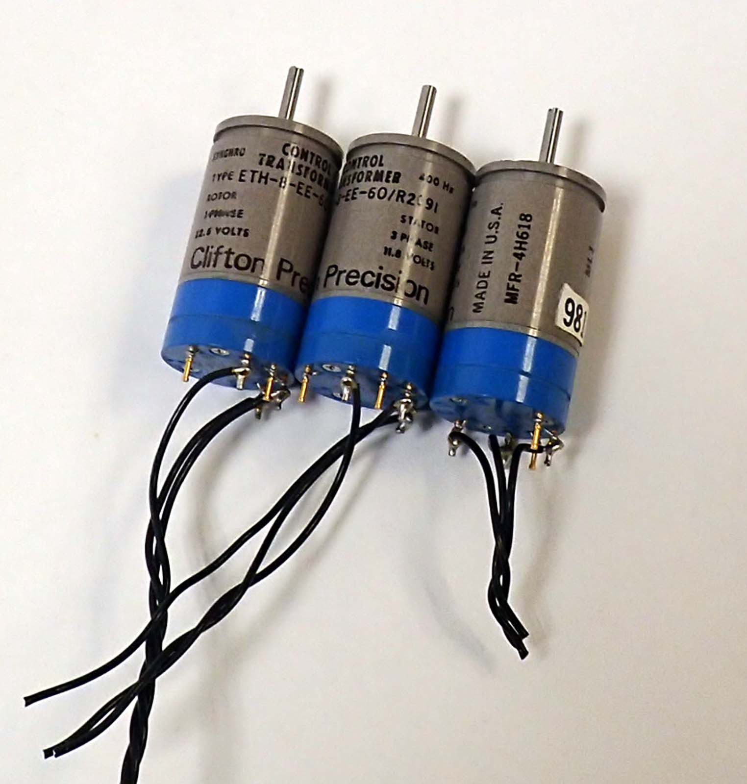 CLIFTON PRECISION ETH-8-EE-60/R2091 4H618 CONTROL TRANSFORMER 400Hz, LOT OF 3