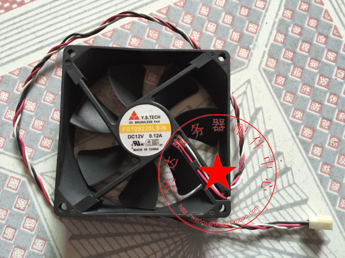 1 pcs Y.S.TECH Fan FD129225LS-N DC 12V 0.10A 9CM 9025 3 Pin cooling fan