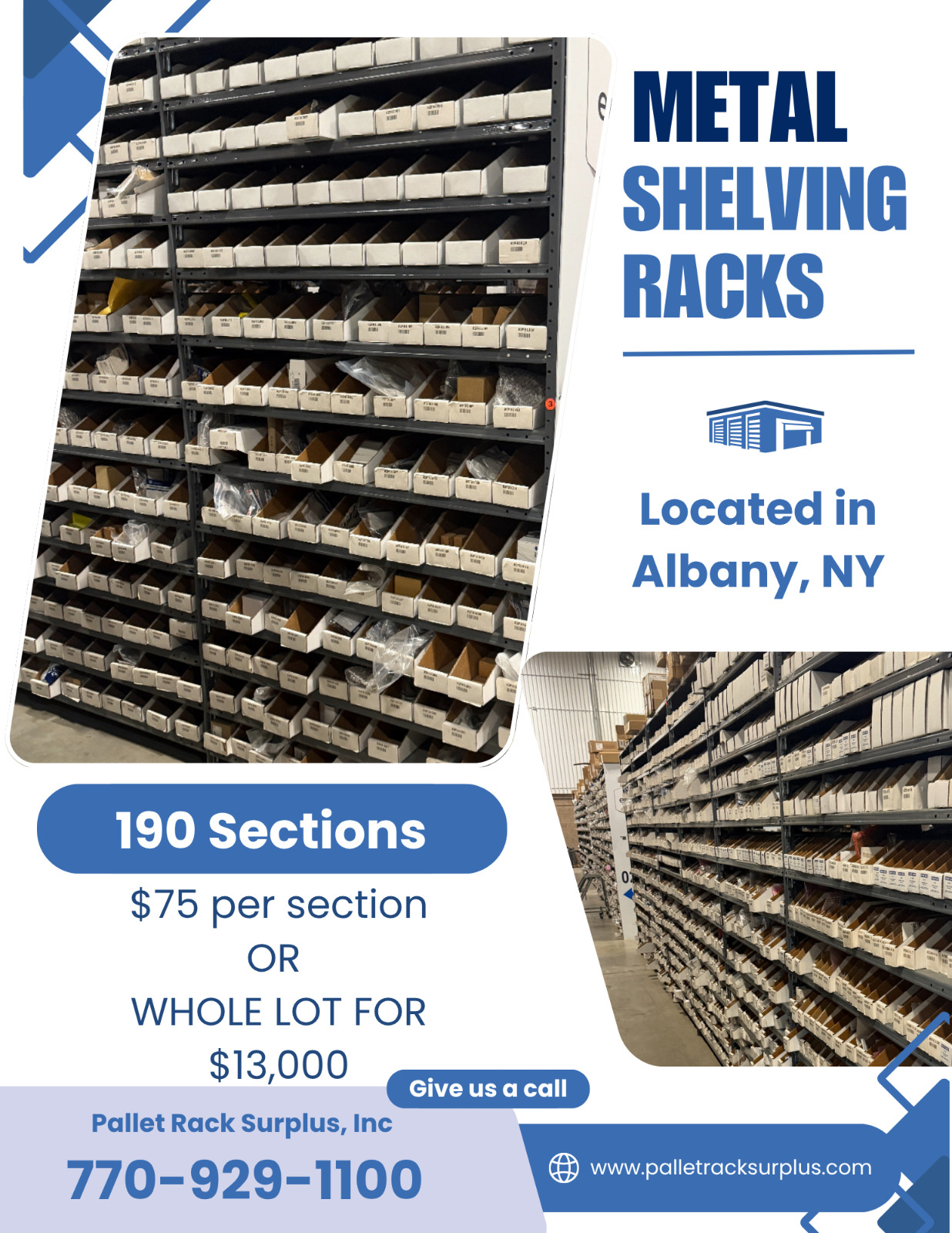 Auto parts warehouse racks and shelving