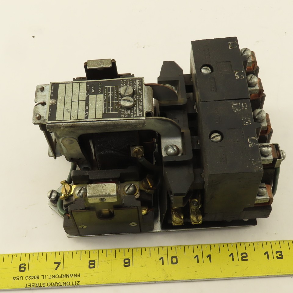 Square D Class 8536 Type SG20B Magnetic Contactor 208/220V Coil