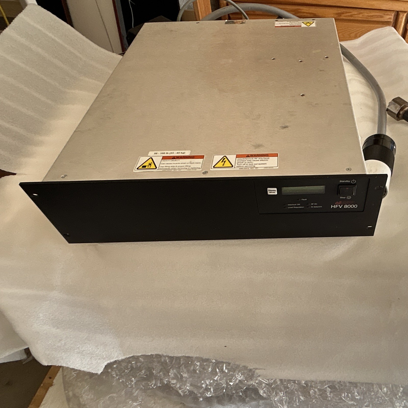 Advanced Energy HFV 8000 RF Power Supply Unit w/ Cables TRU-11540-06