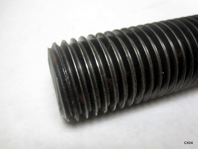 1-1/2″ X 9-13/16″ Black Grade 8 S.S Hex Head Bolt 6 TPI, 3.75″ Threaded