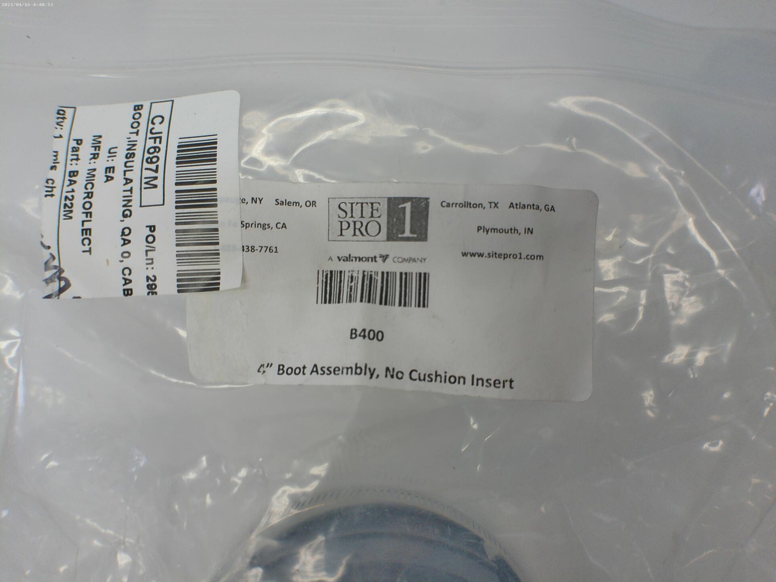 SITE PRO 1 B400 4″ BOOT ASSEMBLY NSMP