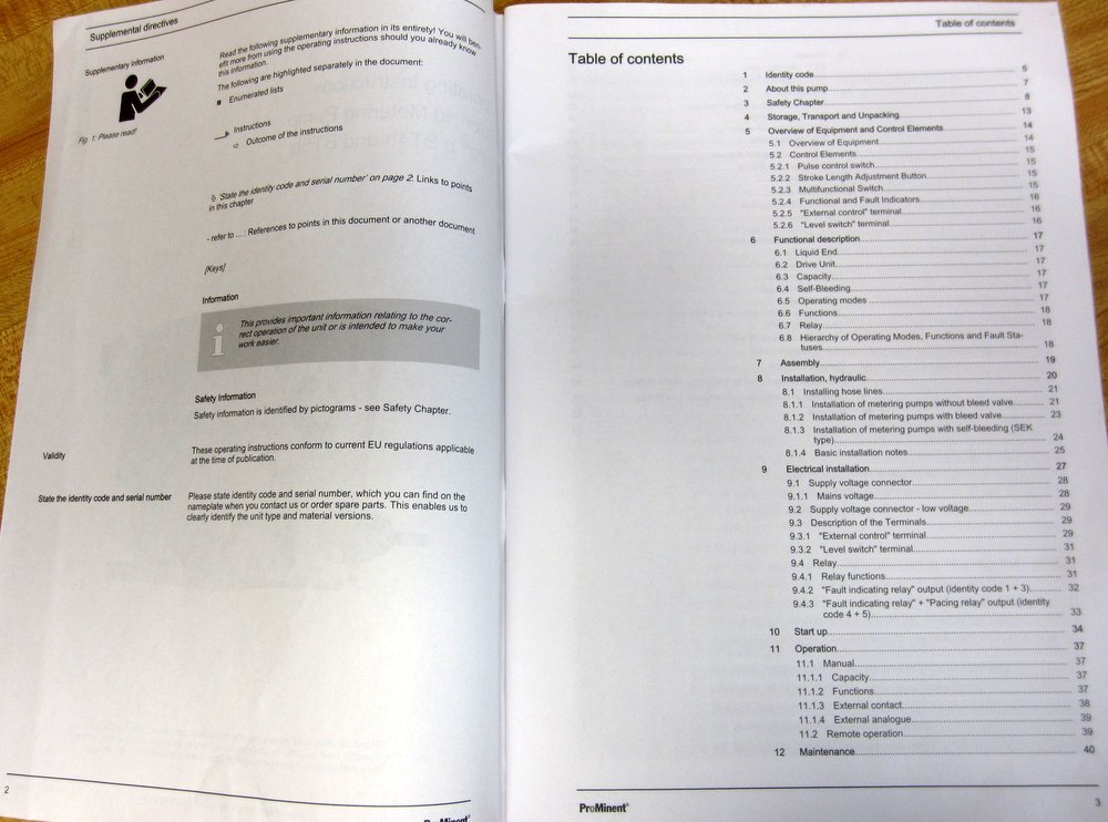 ProMinent 986356 Solenoid Metering Pump Operating Instructions