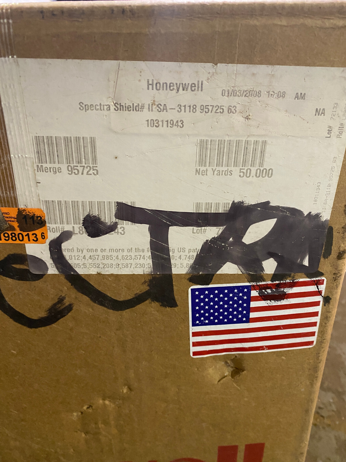 spectra shield ballistic fabric Honeywell SA-3118 3118